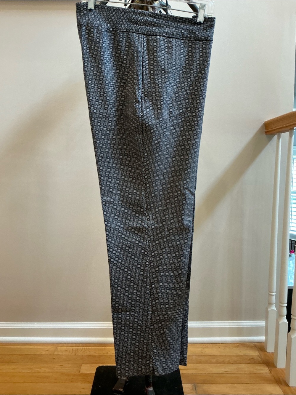 Counterparts Women's Straight Leg Patterned Dress Pants - Charcoal Gray